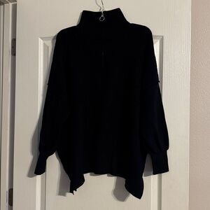 Amazon Women's black High-Collar Sweatshirt